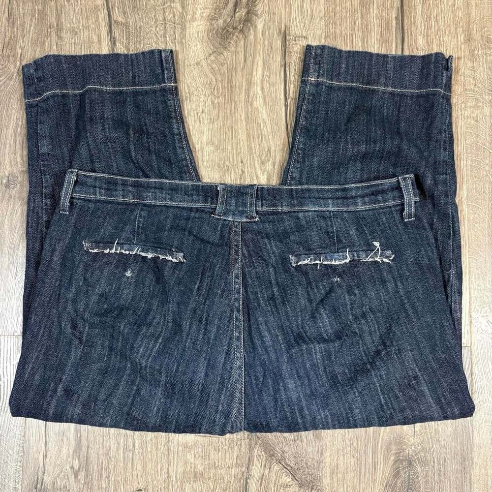 Not Your Daughter's Jeans Denim Capris Size 16 Dark Wash Y2K Tucson Mom
